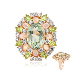 Bague en argent et Améthyste verte