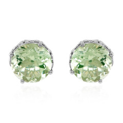 Boucles d'oreilles en argent et Améthyste verte
