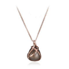 Collier en argent et Agate grise