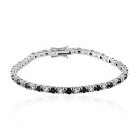 Bracelet en argent et Saphir noir