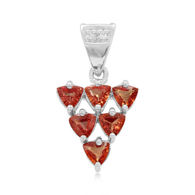 Pendentif en argent et Rubis rouge du soir