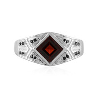 Bague pour homme en argent et Grenat d'Inde