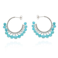 Boucles d'oreilles en argent et Turquoise Sleeping Beauty (Anne Bever)