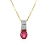 Collier en argent et Rubis de Madagascar