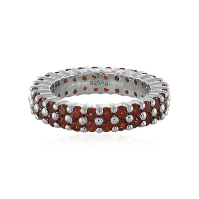 Bague en argent et Grenat du Mozambique