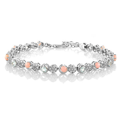 Bracelet en argent et Aigue-marine