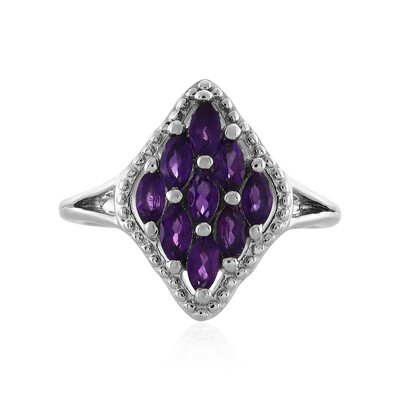Bague en argent et Améthyste de Zambie