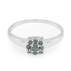 Bague en argent et Diamant fantaisie
