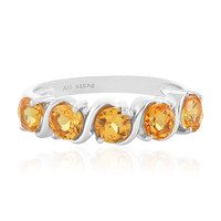 Bague en argent et Grenat mandarine