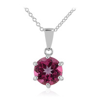 Collier en argent et Topaze rose