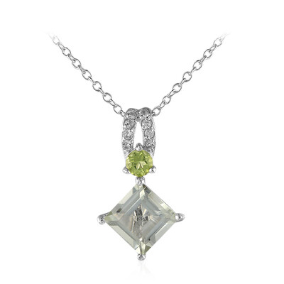 Collier en argent et Améthyste verte