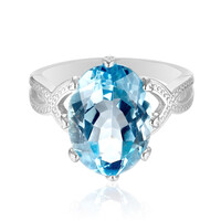 Bague en argent et Topaze bleu ciel