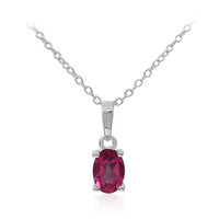Collier en argent et Topaze mystique rose