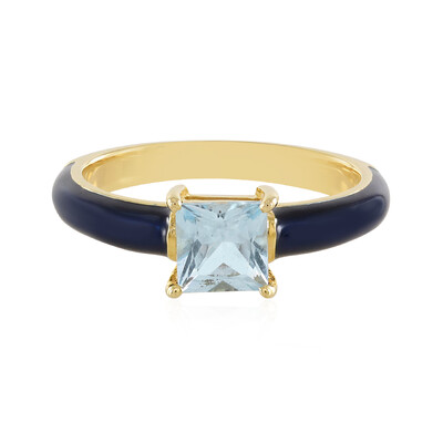 Bague en argent et Topaze bleu ciel