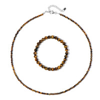 Parure en argent et Œil de Tigre