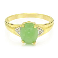 Bague en argent et Chrysoprase impériale
