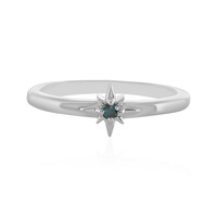 Bague en argent et Diamant bleu I3