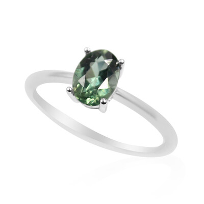 Bague en argent et Apatite chromifère