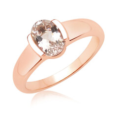 Bague en or et Morganite AAA