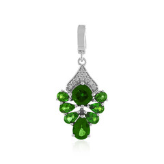 Pendentif en argent et Diopside de Russie