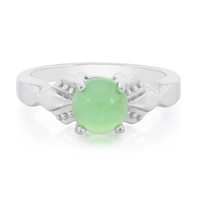 Bague en argent et Chrysoprase impériale