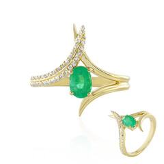Bague en or et Emeraude de Colombie (de Melo)