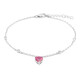 Bracelet en argent et Topaze rose