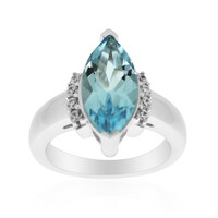Bague en argent et Topaze bleu ciel