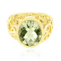 Bague en argent et Améthyste verte