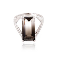 Bague en argent et Quartz multicolore