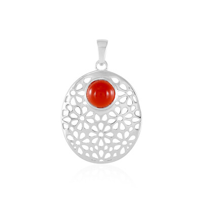 Pendentif en argent et Onyx rouge