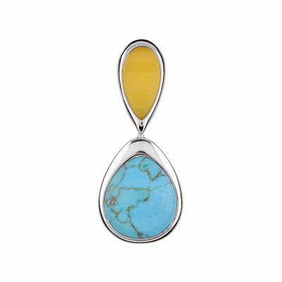 Pendentif en argent et Turquoise (dagen)