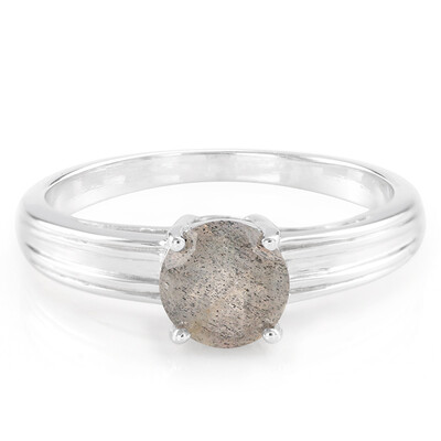 Bague pour homme en argent et Spectrolite