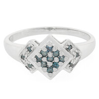 Bague en argent et Diamant fantaisie