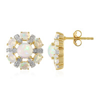 Boucles d'oreilles en argent et Opale Welo