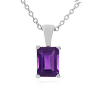 Collier en argent et Améthyste de Zambie