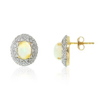 Boucles d'oreilles en argent et Opale Welo