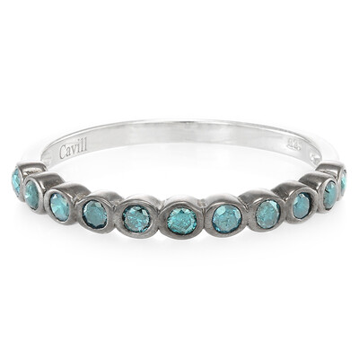 Bague en argent et Diamant fantaisie