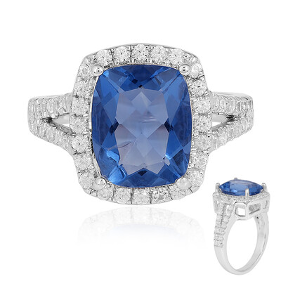 Bague en argent et Fluorite à couleur changeante