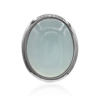 Pendentif en argent et Calcédoine bleue