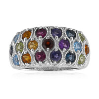 Bague en argent et Topaze bleu de Londres
