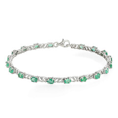 Bracelet en argent et Emeraude de Zambie