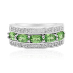 Bague en argent et Grenat Tsavorite