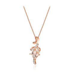 Collier en or et Morganite AAA