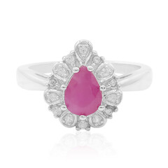 Bague en argent et Rubis du Mozambique