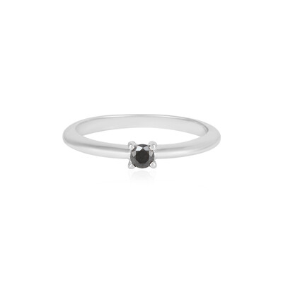 Bague en argent et Diamant noir
