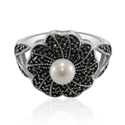 Bague en argent et Perle de culture d'eau douce
