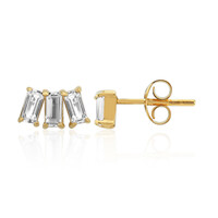 Boucles d'oreilles en argent et Topaze blanche