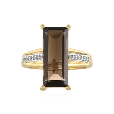 Bague en argent et Quartz fumé