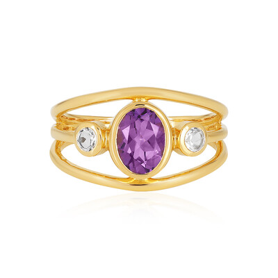 Bague en argent et Améthyste d'Uruguay